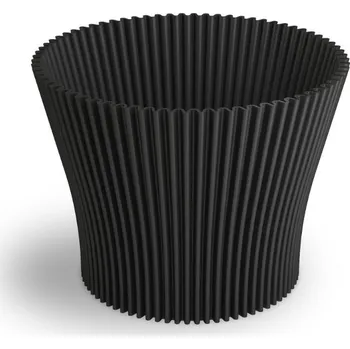 Obal na květináč Plastový obal na květiny Lotos 190, černý