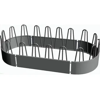 Příkrmiště oválné pro skot a koně, pozinkované, velké oblouky, 18 míst