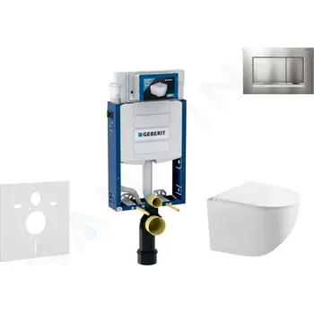 Geberit Kombifix Set předstěnové instalace, klozetu Gaia a sedátka softclose, tlačítko Sigma30, chrom mat/chrom, SANI15CA1120