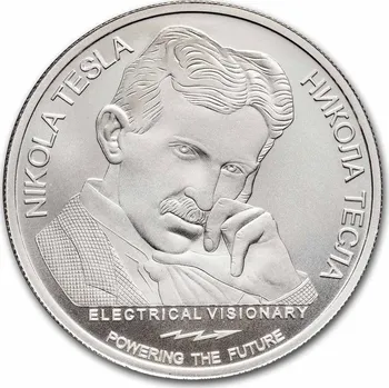 2024 Srbsko 1 oz stříbra 100 dinárů Tesla: Hydroelektrárna