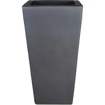 Květináč Plain Kubis Anthracite V 60 cm / D 33 cm