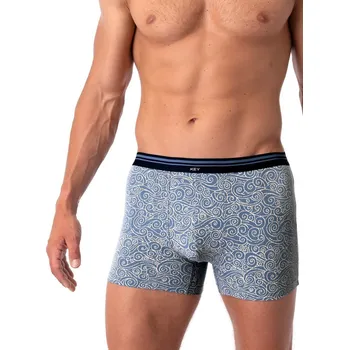 Pánské spodní prádlo Pánské boxerky se vzorem Key MXH 748 A25 M-2XL Velikost: 2XL, Barva: Modrá
