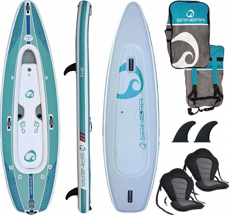 SPINERA SUPKAYAK SK12, 12'0 - dvojmístný nafukovací paddleboard i kajak - varianta: základní sada
