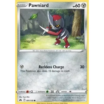 Karetní hra Pokémon CRZ 091/159 Pawniard - Crown Zenith Stav: Near Mint, Verze: REVERSE HOLO