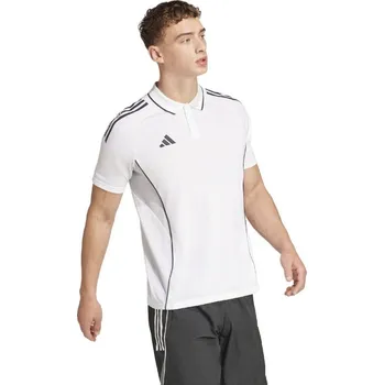 Bavlněné triko s límečkem Adidas Polo TIRO 25 COMPETITION bílé Velikost: 2XL
