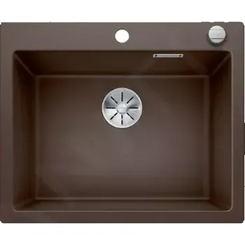 Granitový dřez Blanco Pleon 6 Silgranitový dřez, 62x51 cm, s ovládáním odtoku, InFino, kávová, 523695