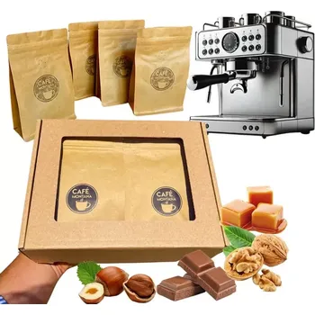 Káva Dárkové balení káv na poctivé espresso | 4× 100 g (Dárkové balení káv na poctivé espresso | 4× 100 g)