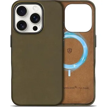 Pouzdro na mobilní telefon Kožené pouzdro SHIELDON pro iPhone 16 Pro, pouzdro [Crazy Horse Leather] [Originální kůže] [Lehká