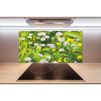 Obklad Skleněný panel do kuchynské linky Sedmikrásky