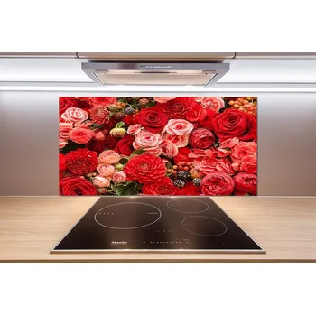 Obklad Panel do kuchyně Červené květiny