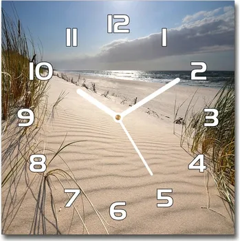 Hodiny Skleněné hodiny čtverec Mřežino pláž