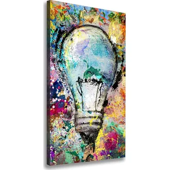 Obraz Vertikální Foto obraz na plátně Barevná žárovka