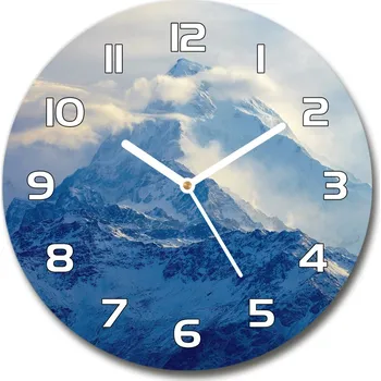 Hodiny Skleněné hodiny kulaté Horský vrchol