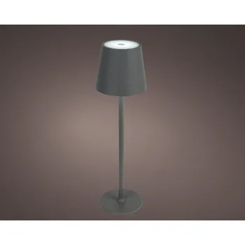 Lampička Kaemingk LED dobíjecí stolní lampa, 11x37 cm, šedá, venkovní, KSD