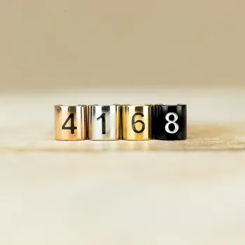 Dětské navlékací korálky Korálek s číslem Barva: Rosegold, Číslo: 4