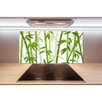 Obklad Skleněný panel do kuchyně Bambus