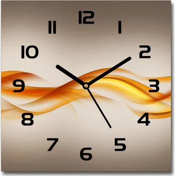 Hodiny Skleněné hodiny na stěnu Abstrakce vlna
