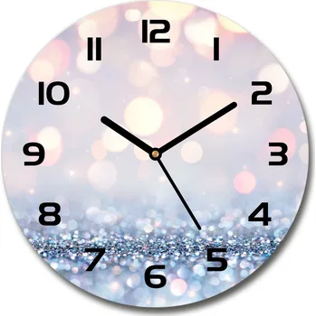 Hodiny Skleněné hodiny kulaté Lesklé pozadí