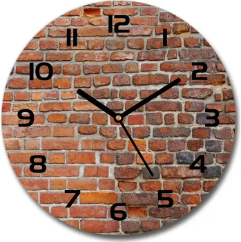 Hodiny Skleněné hodiny kulaté Zděná zeď