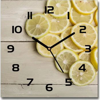 Hodiny Skleněné hodiny čtverec Citrony strom