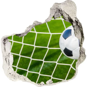 Fototapeta Foto fotografie díra na zeď Míč v brance