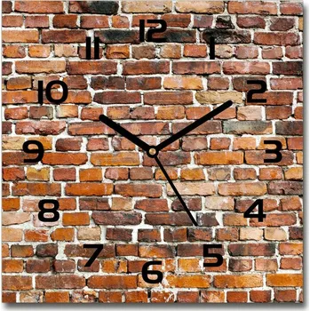 Hodiny Skleněné hodiny na stěnu Zděná zeď