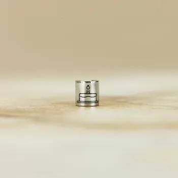 Dětské navlékací korálky Narozeniny Barva: Stříbrná