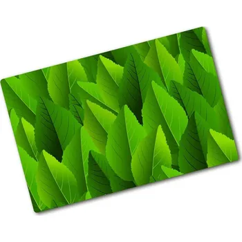 Kuchyňské prkénko Deska na krájení skleněná Zelené listí