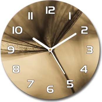 Hodiny Skleněné hodiny kulaté Semena pampelišky