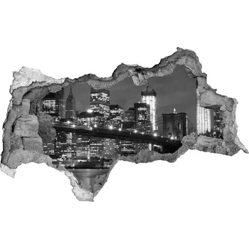 Fototapeta Fototapeta díra na zeď 3D Manhattan New York