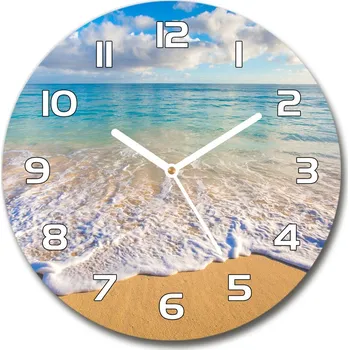 Hodiny Skleněné hodiny na stěnu Havajská pláž