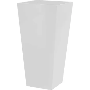 Květináč Runner Square RAL 9010 white V 70 cm / D 35 cm