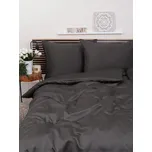 Prodloužené saténové povlečení - Diana antracitové