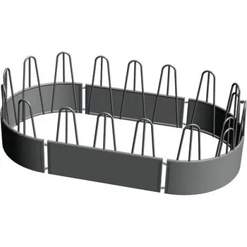 Příkrmiště oválné pro skot a koně, pozinkované, velké oblouky, 16 míst