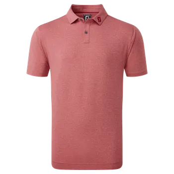 Pánské tričko FootJoy Heather Self Collar pánské triko, červené