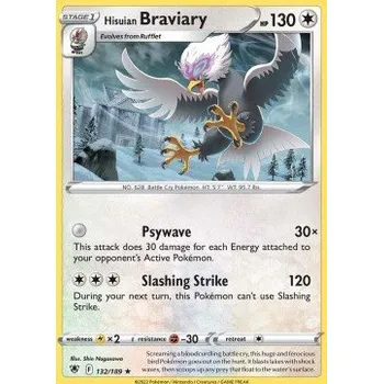 Volný čas Pokémon ASR 132/189 Hisuian Braviary - Astral Radiance Stav: Near Mint, Verze: NORMAL