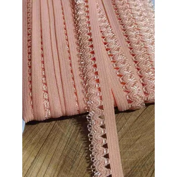 Textilie Ozdobná pruženka šíře 15 mm barva oranžová