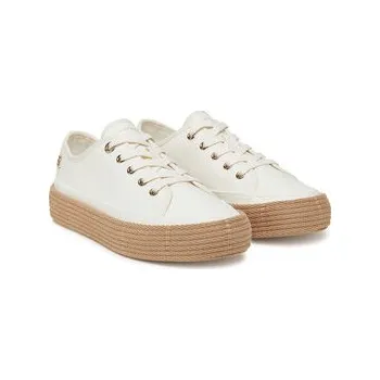 Pánské polobotky Espadrilky Tommy Hilfiger Vulc Espadrille Sneaker FW0FW08404 Bílá 42