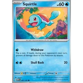 Karetní hra Pokémon MEW 007/165 Squirtle - 151 Stav: Near Mint, Verze: REVERSE HOLO