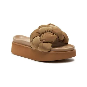 Dámské pantofle Nazouváky Inuikii Puffer Braided 70103-177 Hnědá 41