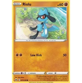 Karetní hra Pokémon CRZ 071/159 Riolu - Crown Zenith Stav: Near Mint, Verze: REVERSE HOLO