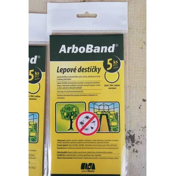 Pesticid AgroBio Opava Lepové destičky Arboband 5 ks žluté