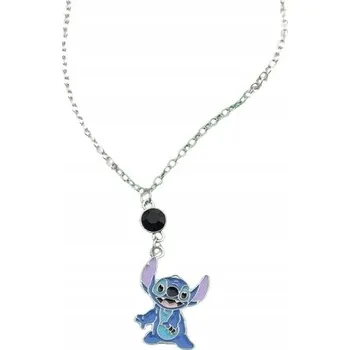 Náhrdelník Dětský náhrdelník Řetízek Stitch Lilo & Stitch modrý Zirkon