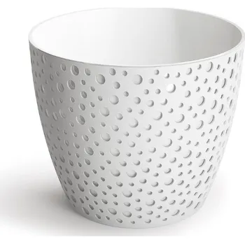 Obal na květináč Plastový obal na květiny Vero 110, bílý