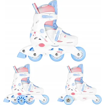 Kolečkové brusle Brusle 2v1 3v1 kolečkové brusle + kolečkové brusle pro děti Nils NJ1190 vel XS (26-29)