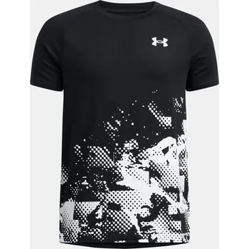 Chlapecké oblečení Under Armour Chlapecké tričko UA Tech Graphic SS 1390035-001 Černá YXS