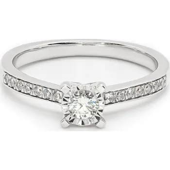 Prsten Prsten z bílého zlata s diamanty CR10388W13