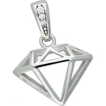 Přívěsek Goldstore Přívěsek diamant zirkony bílé zlato Váha: 0.90 g