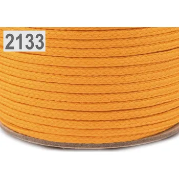 Příze Oděvní šňůra PES Ø2 mm, barva 2133 oranžová stř.