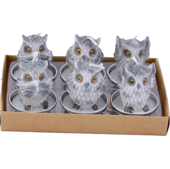 Svíčka Svíčka Sova malá 6ks